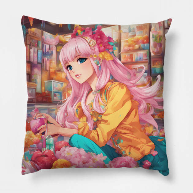 magazine Anime Pillow by animegirlnft