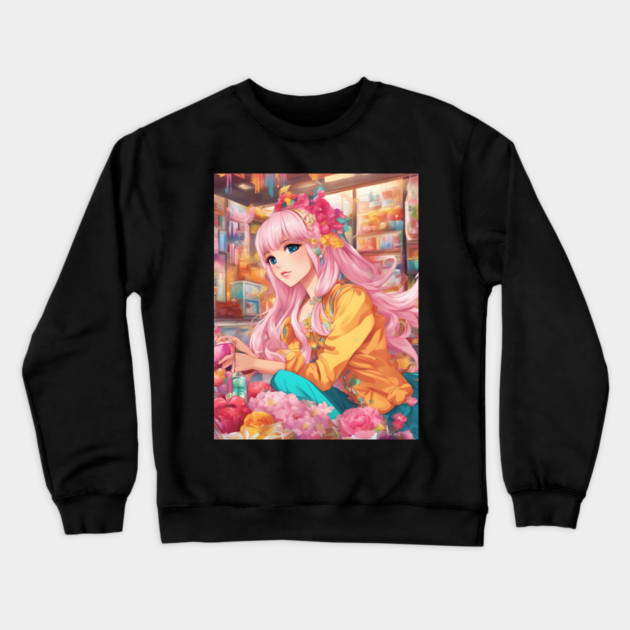 magazine Anime Crewneck Sweatshirt by animegirlnft