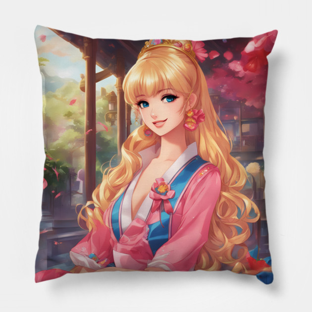 vacation time Pillow by animegirlnft