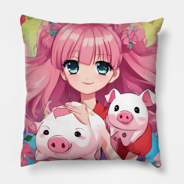 Piggy Bank Pillow by animegirlnft