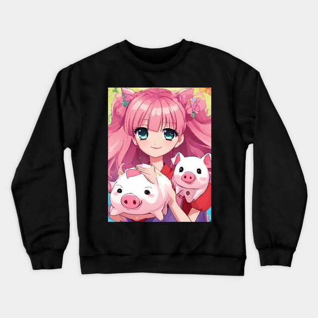 Piggy Bank Crewneck Sweatshirt by animegirlnft