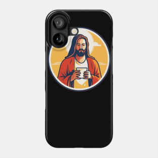 Christian Jesus Drinking Tea Phone Case