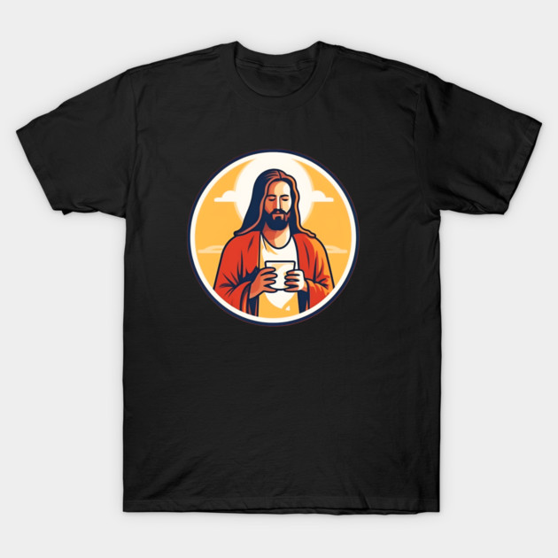 Christian Jesus Drinking Tea T-Shirt by logiamerch