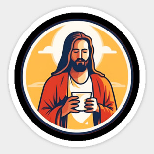 Christian Jesus Drinking Tea Magnet