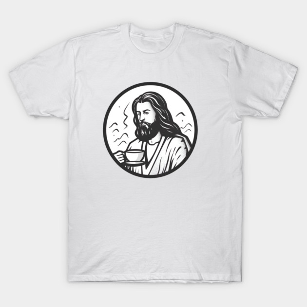 Christian Jesus Drinking Tea T-Shirt by logiamerch