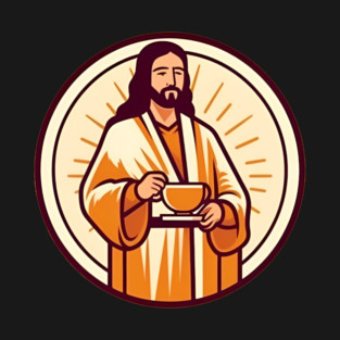 Christian Jesus Drinking Tea T-Shirt