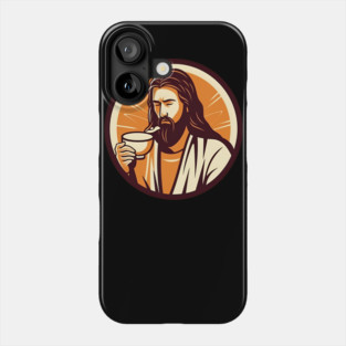Christian Jesus Drinking Tea Phone Case