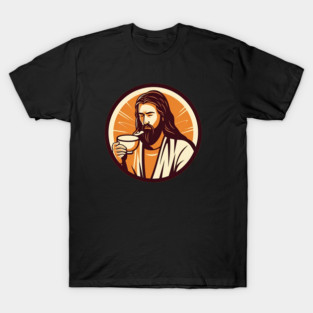 Christian Jesus Drinking Tea T-Shirt
