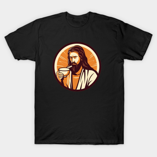 Christian Jesus Drinking Tea T-Shirt by logiamerch