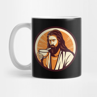 Christian Jesus Drinking Tea Mug