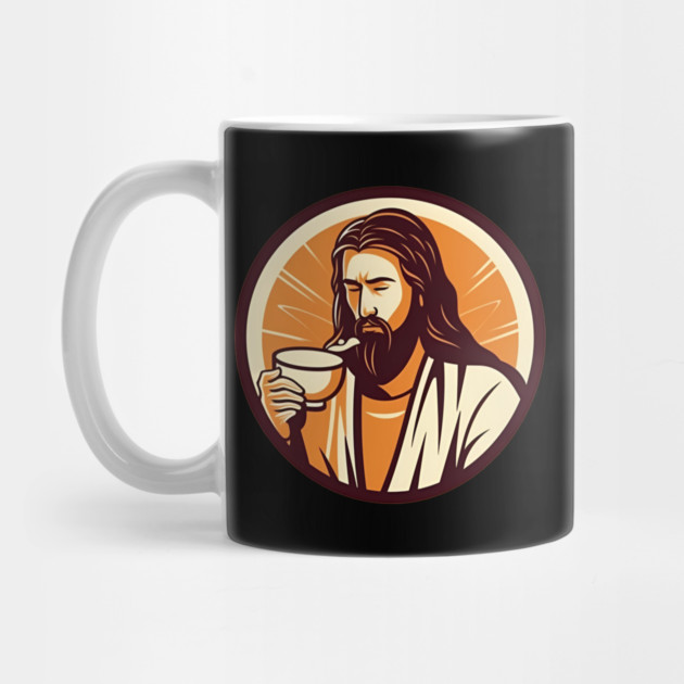 Christian Jesus Drinking Tea by logiamerch