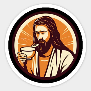Christian Jesus Drinking Tea Magnet