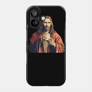 Christian Jesus Drinking Tea Phone Case