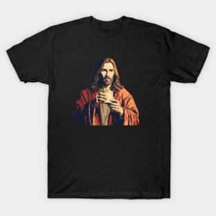 Christian Jesus Drinking Tea T-Shirt