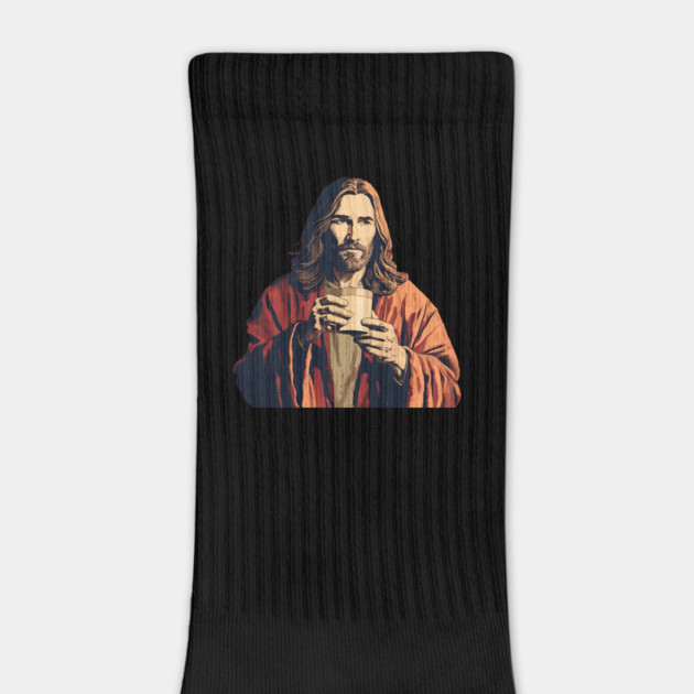 Christian Jesus Drinking Tea by logiamerch