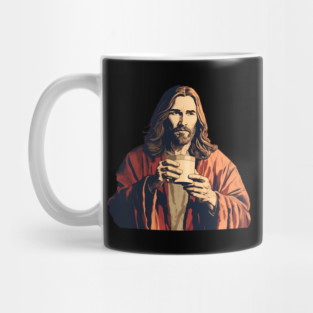 Christian Jesus Drinking Tea Mug