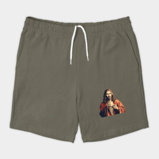 Christian Jesus Drinking Tea Shorts