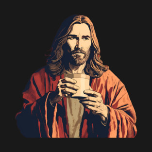 Christian Jesus Drinking Tea T-Shirt