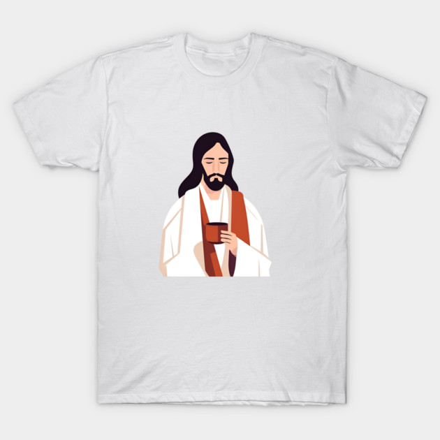 Christian Jesus Drinking Tea T-Shirt by logiamerch