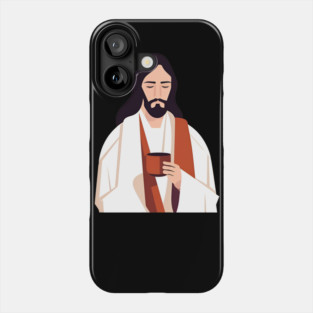 Christian Jesus Drinking Tea Phone Case