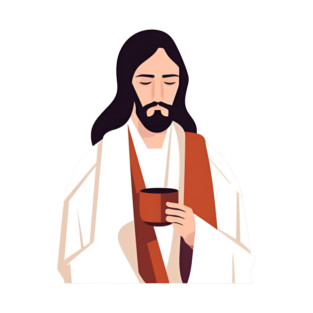 Christian Jesus Drinking Tea T-Shirt