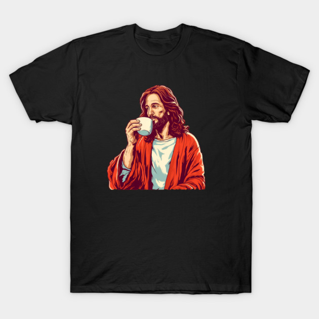 Christian Jesus Drinking Tea T-Shirt by logiamerch