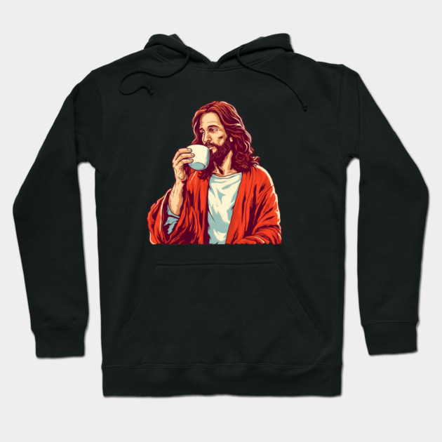 Christian Jesus Drinking Tea Hoodie by logiamerch