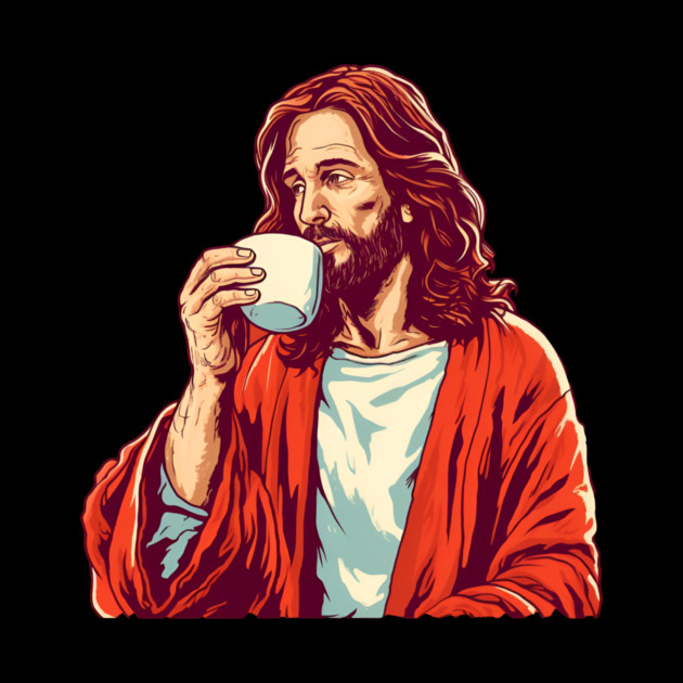 Christian Jesus Drinking Tea by logiamerch
