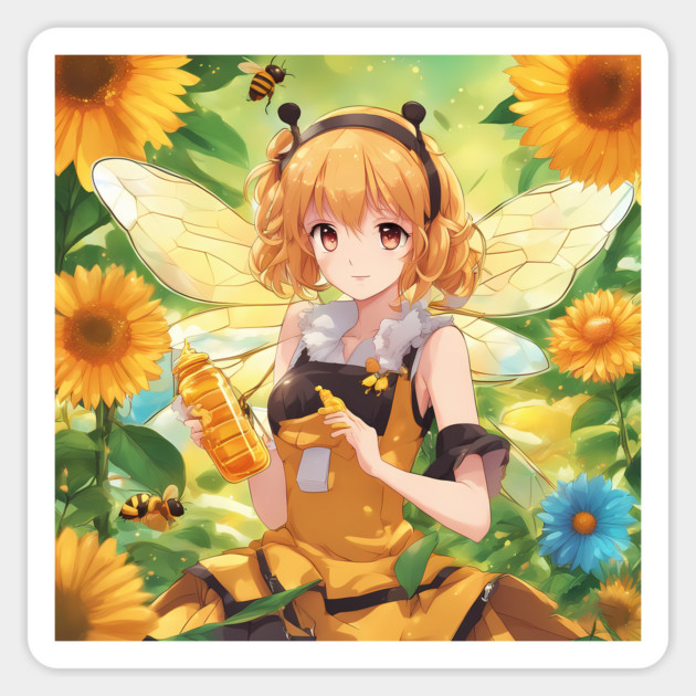 teamwork magazine bee Magnet by animegirlnft