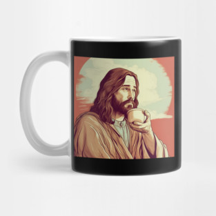 Christian Jesus Drinking Tea Mug