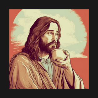 Christian Jesus Drinking Tea T-Shirt