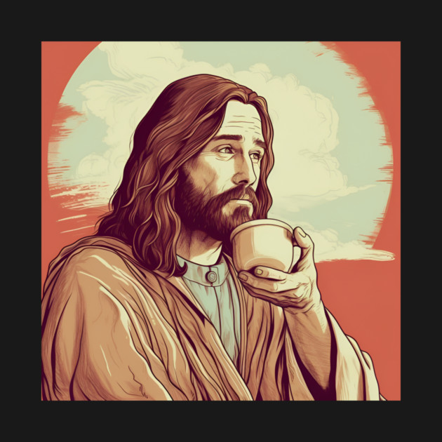 Christian Jesus Drinking Tea by logiamerch