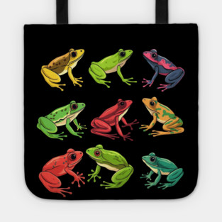 Colorful Frogs, Tropical Animal, Love Frogs Tote