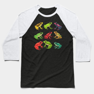 Colorful Frogs, Tropical Animal, Love Frogs Baseball T-Shirt