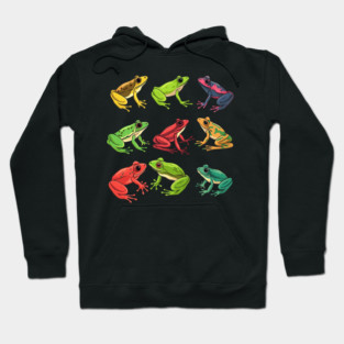 Colorful Frogs, Tropical Animal, Love Frogs Hoodie