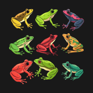 Colorful Frogs, Tropical Animal, Love Frogs T-Shirt