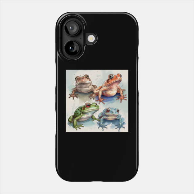 Colorful Frogs, Tropical Animal, Love Frogs Phone Case by logiamerch