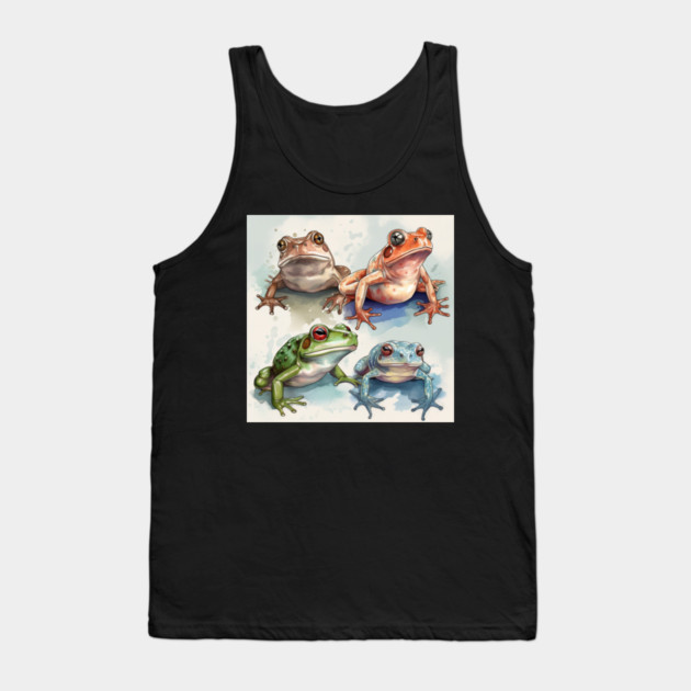 Colorful Frogs, Tropical Animal, Love Frogs Tank Top by logiamerch