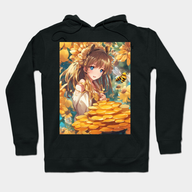 creating of anime bees Hoodie by animegirlnft