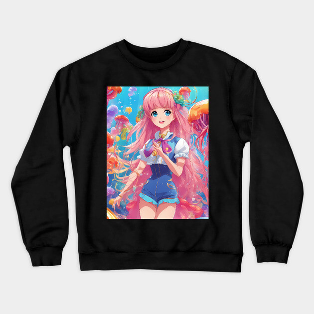 jellyfish of stone teas Crewneck Sweatshirt by animegirlnft