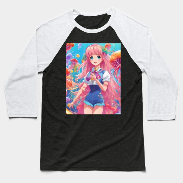 jellyfish of stone teas Baseball T-Shirt by animegirlnft
