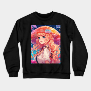 creating jellyfish umbrella Crewneck Sweatshirt