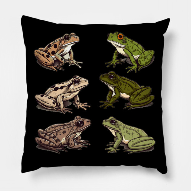 Frogs, Tropical Animal, Love Frogs Pillow by logiamerch