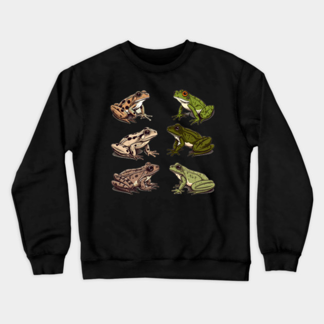 Frogs, Tropical Animal, Love Frogs Crewneck Sweatshirt by logiamerch