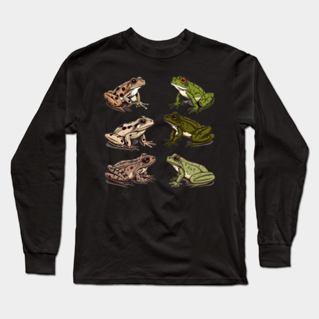 Frogs, Tropical Animal, Love Frogs Long Sleeve T-Shirt by logiamerch