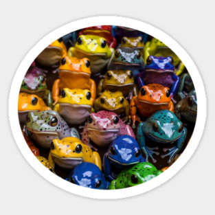 Colorful Frogs, Tropical Animal, Love Frogs Magnet
