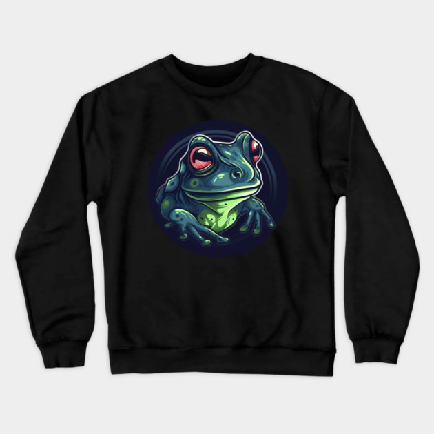 Green Frog, Tropical Animal, Love Frogs Crewneck Sweatshirt by logiamerch