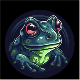 Green Frog, Tropical Animal, Love Frogs Posters and Art