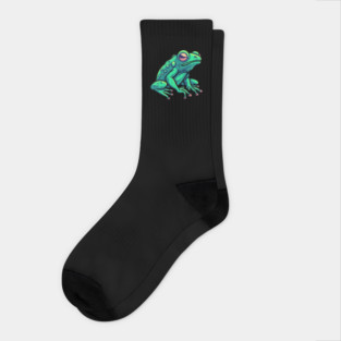 Green Frog, Tropical Animal, Love Frogs Socks