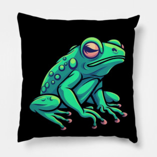 Green Frog, Tropical Animal, Love Frogs Pillow